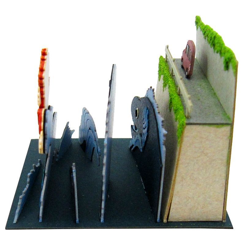 Sankei Miniature Art Kit - Studio Ghibli - Ponyo Running In Sea (Ponyo on the Cliff by the Sea)