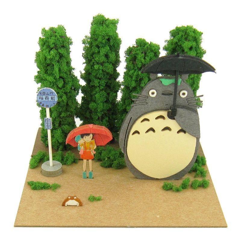 Sankei Miniature Art Kit - Studio Ghibli - Totoro & Bus Stop (My Neighbour Totoro)