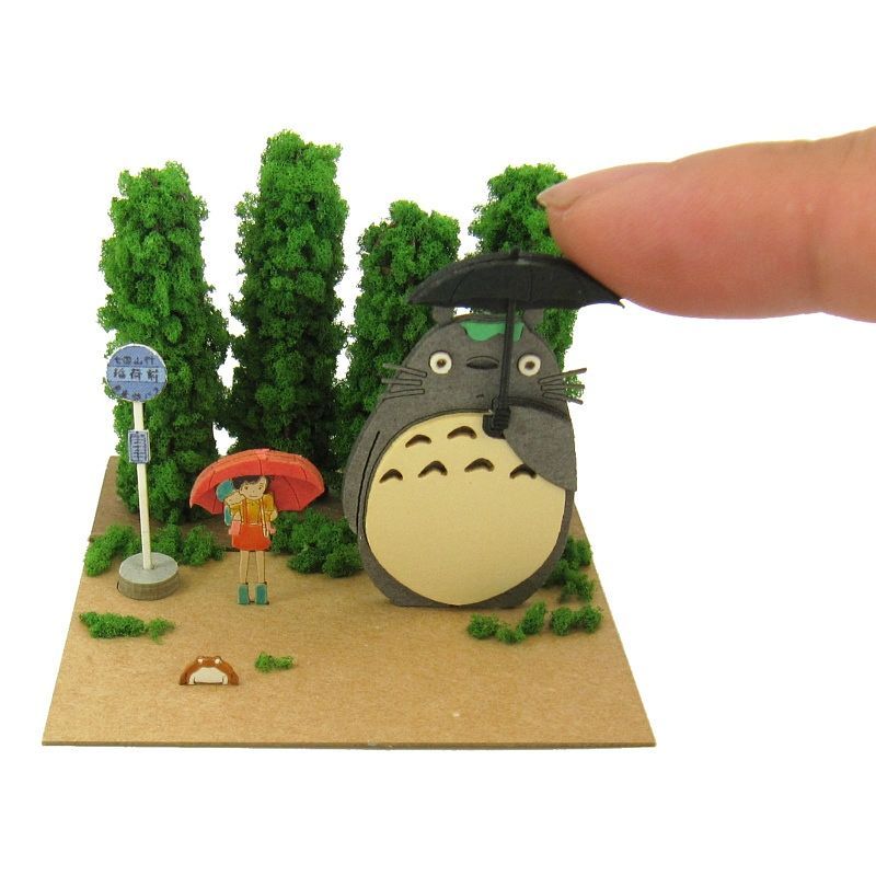 Sankei Miniature Art Kit - Studio Ghibli - Totoro & Bus Stop (My Neighbour Totoro)