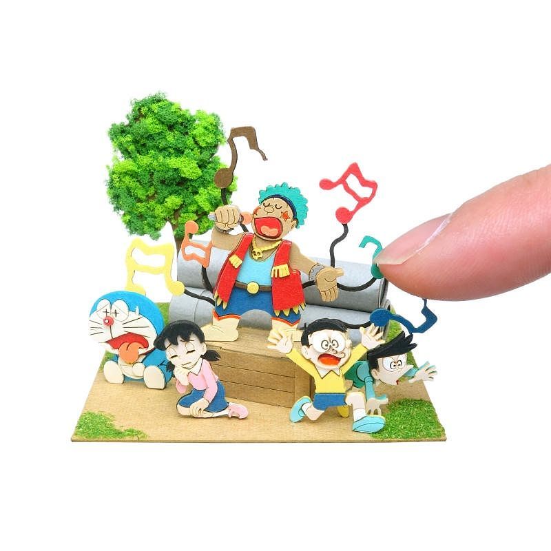 Sankei Miniature Art Kit - Doraemon - Gian Recital