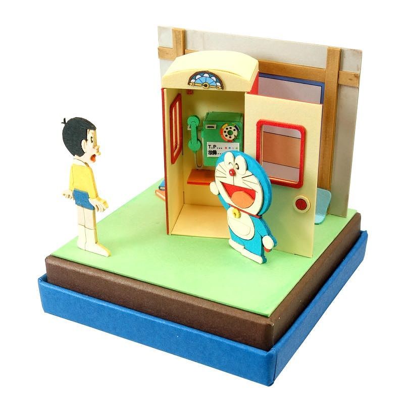 Sankei Miniature Art Kit - Doraemon - What-If Phone Booth
