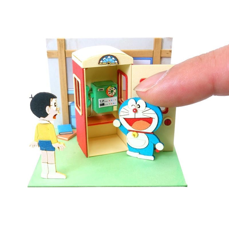 Sankei Miniature Art Kit - Doraemon - What-If Phone Booth