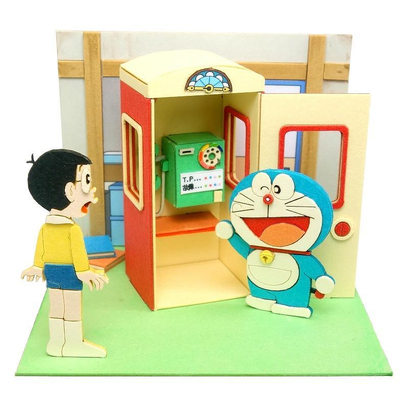 Sankei Miniature Art Kit - Doraemon - What-If Phone Booth
