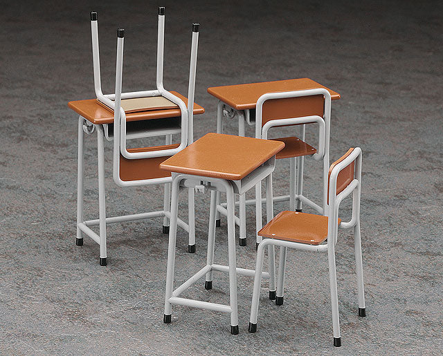 1/12 School Desk and Chair Set for Figure Use (Hasegawa Figure Accessories Series FA01)