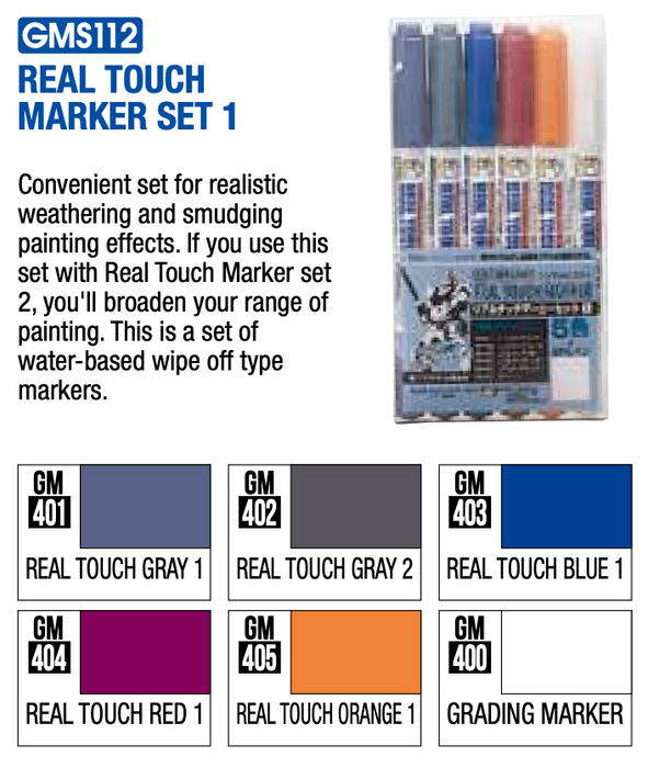 Gundam Marker - Real Touch Marker Set 1