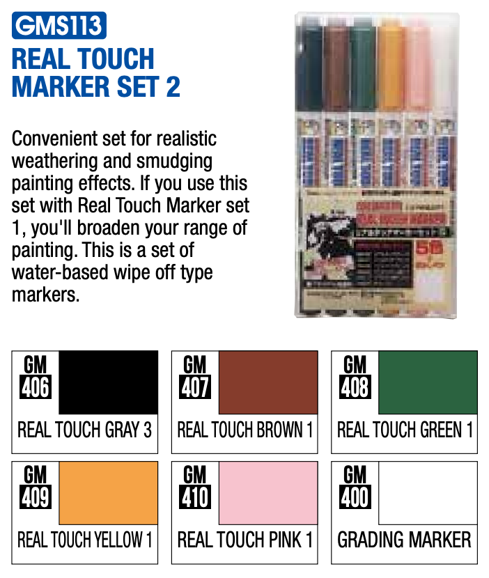 Gundam Marker - Real Touch Marker Set 2