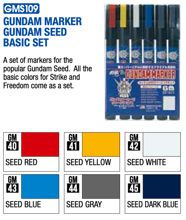 Gundam Marker - Seed Marker Set