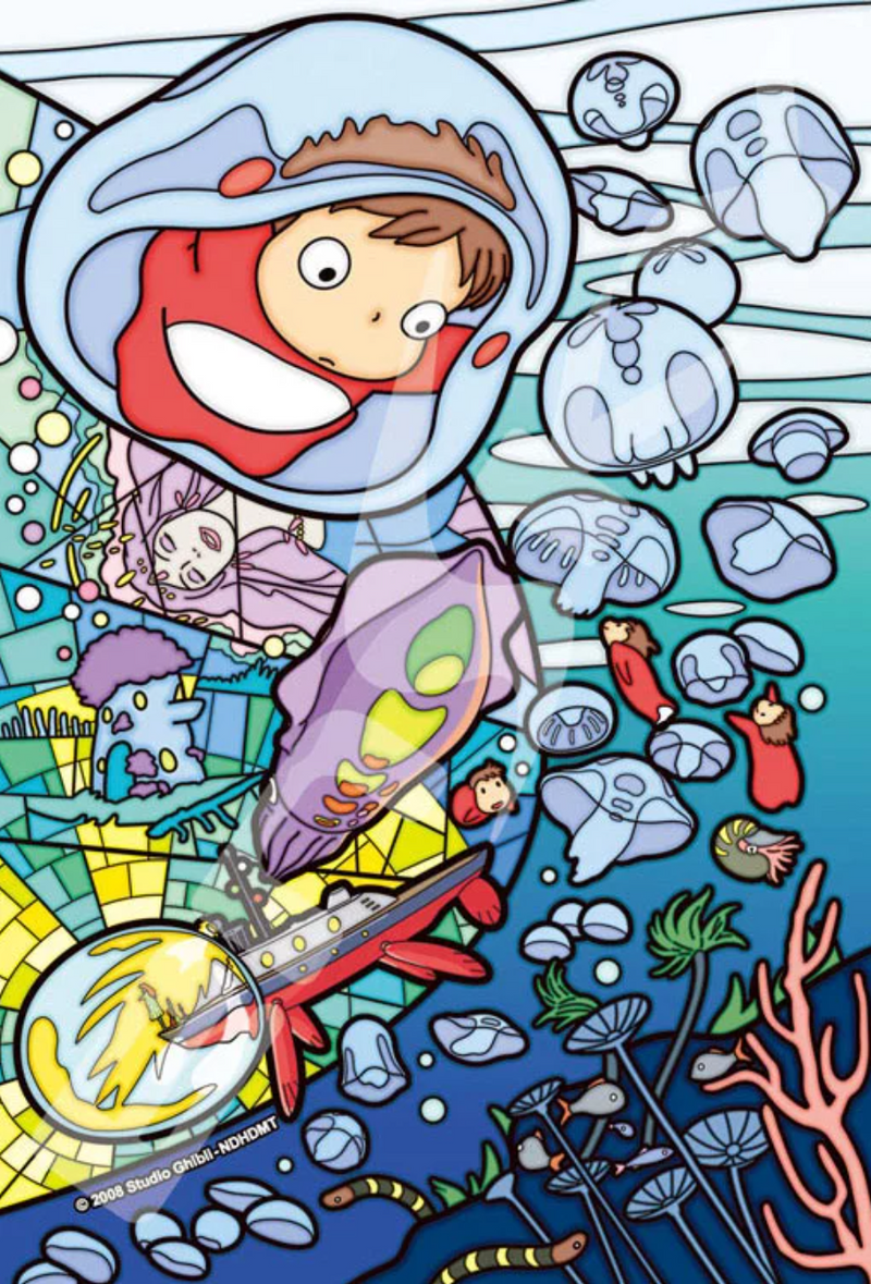 Ensky Art Crystal Jigsaw Puzzle 126 Pieces - Ponyo On The Cliff By The Sea (No.126-AC69)