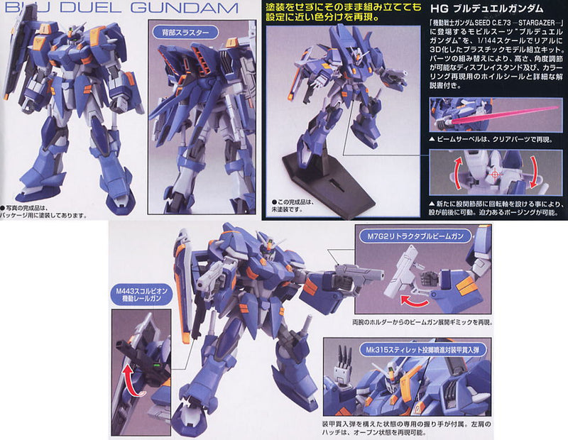 High Grade (HG) Gundam Seed 1/144 GAT-X1022 Blu Duel Gundam