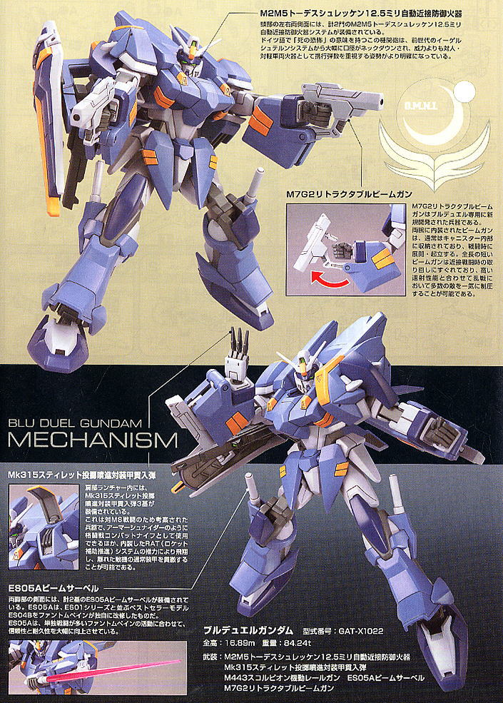 Bandai High Grade (HG) 1/144 Gundam Seed GAT-X1022 Blu Duel Gundam