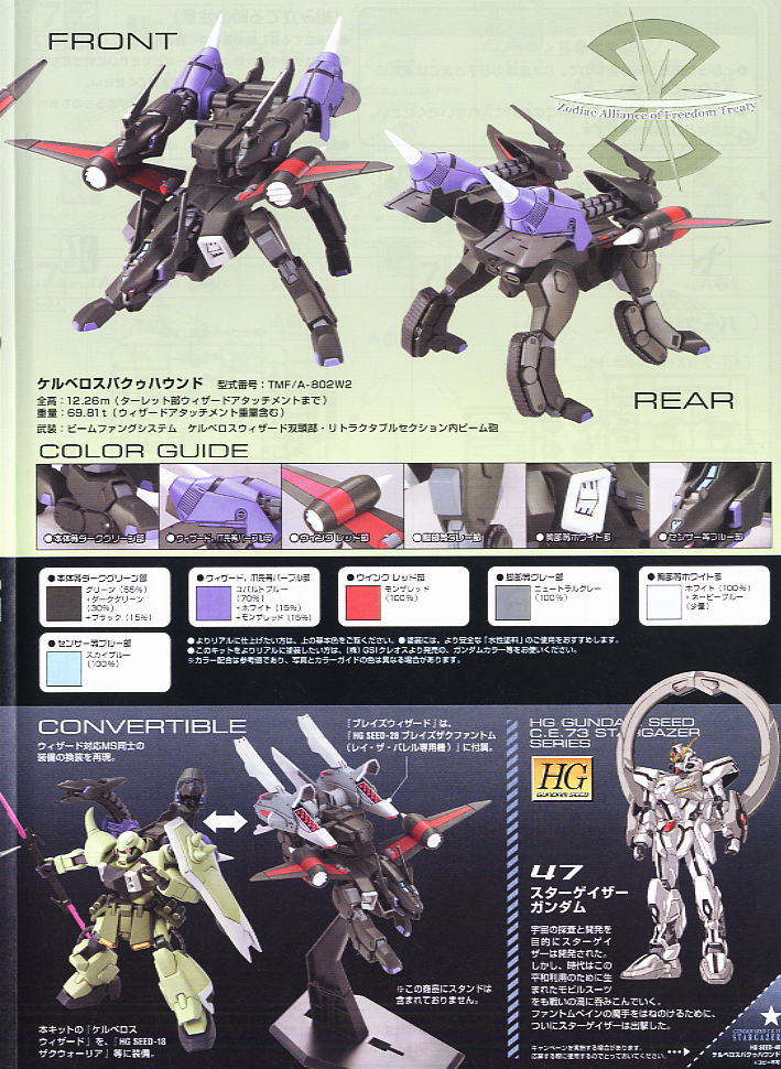 High Grade (HG) Gundam Seed 1/144 RMP/A-802W2 Alec's Kerberos BuCue Hound