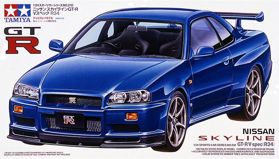 1/24 Nissan Skyline GT-R V-Spec R34 1999 (Tamiya Sports Car Series 210)