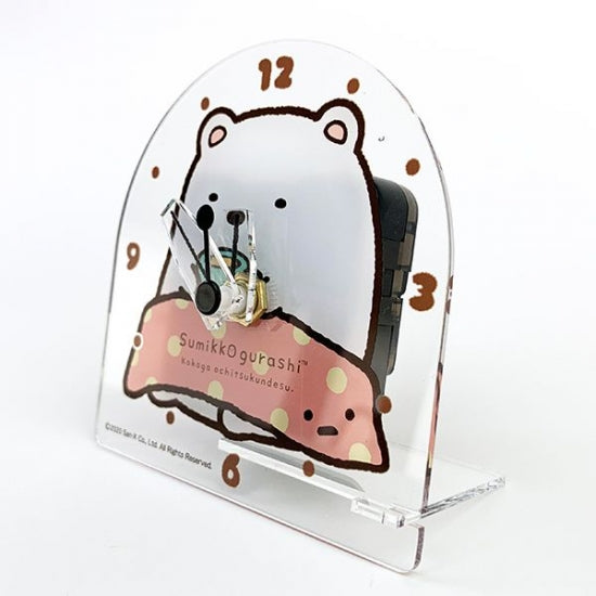 Sumikko Gurashi Acrylic Clock - Shirokuma (Polar Bear)