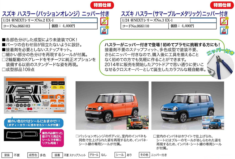 1/24 Suzuki Hustler (Summer Blue Metallic) (Fujimi Car NEXT Series No.3-1)