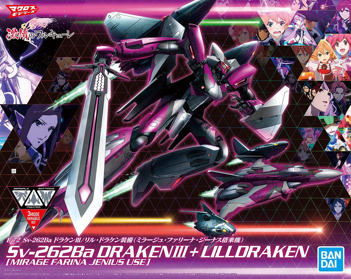 Bandai Macross Delta 1/72 Sv-262Ba Draken III + Lilldraken (Mirage