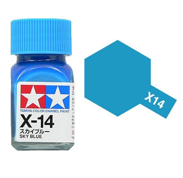 Tamiya Color Enamel Paint X-14 Sky Blue