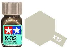 Tamiya Color Enamel Paint X-32 Titanium Silver
