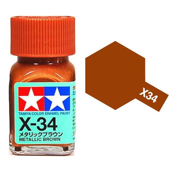 Tamiya Color Enamel Paint X-34 Metallic Brown