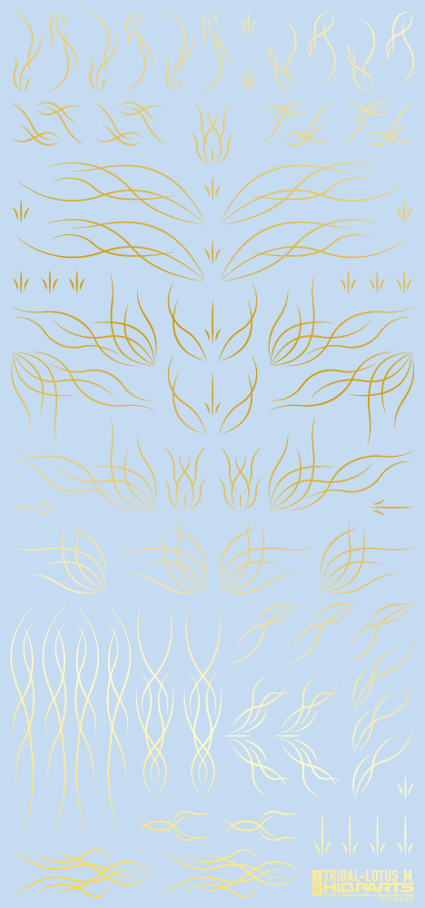 HiQ Parts Tribal Lotus Decal M Gold (1 Sheet)