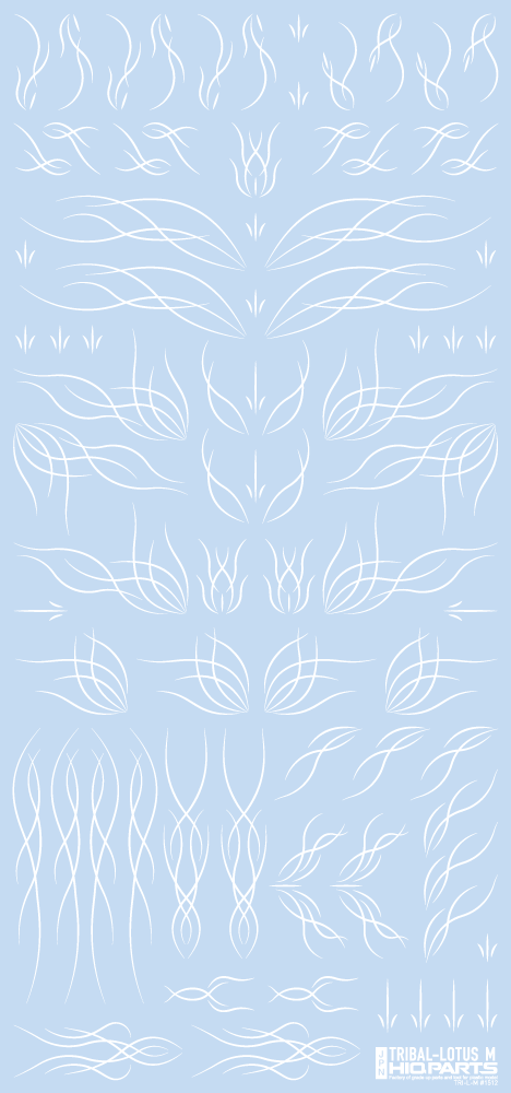 HiQ Parts Tribal Lotus Decal M White (1 Sheet)