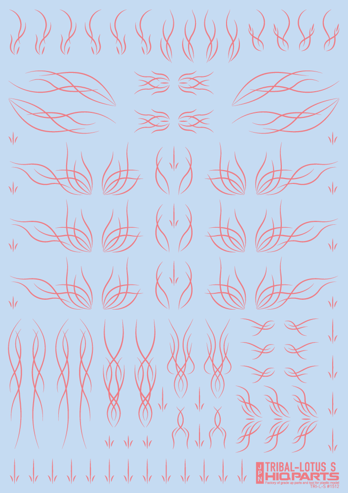 HiQ Parts Tribal Lotus Decal S Pastel Pink (1 Sheet)