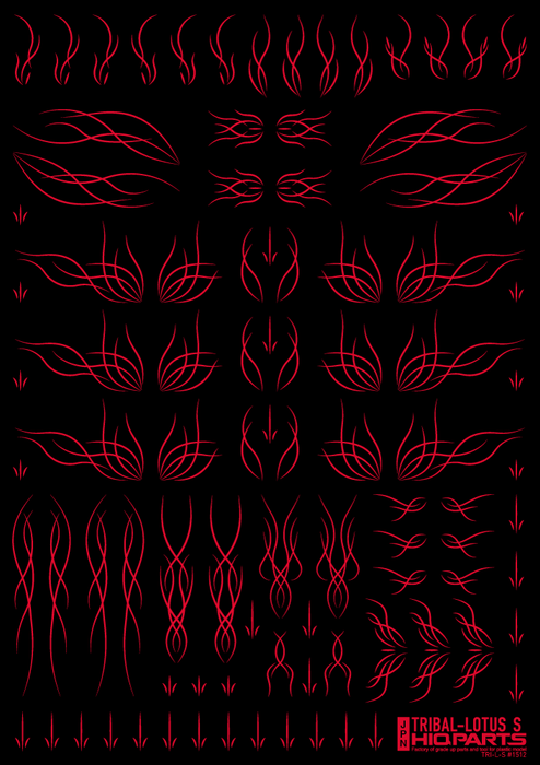 HiQ Parts Tribal Lotus Decal S Red (1 Sheet)