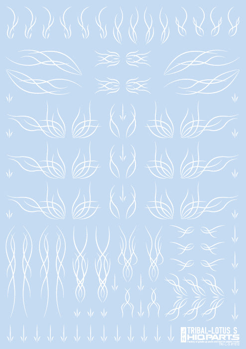 HiQ Parts Tribal Lotus Decal S White (1 Sheet)