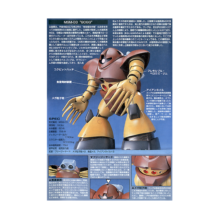 High Grade (HG) HGUC 1/144 MSM-03 Gogg