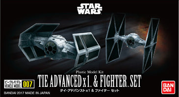 Star Wars Vehicle Model 007 TIE Advanced x1 & Fighter Set