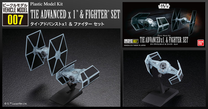 Star Wars Vehicle Model 007 TIE Advanced x1 & Fighter Set