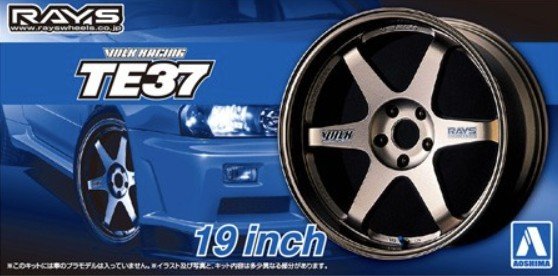Aoshima 1/24 Volk Racing RAYS TE37 19 Inch Rims
