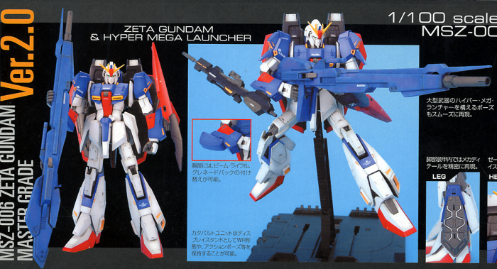Master Grade (MG) 1/100 MSZ-006 Zeta Gundam Ver 2.0