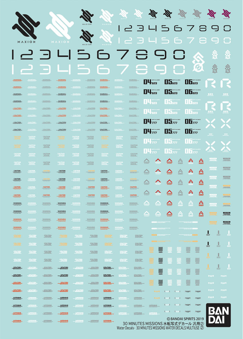 30 Minutes Mission (30MM) Water Decals Multiuse 2