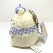 Sumikko Gurashi charm - Shirokuma with checkers scarf