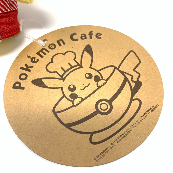 Japan Pokemon Cafe limited Chef Pikachu stuff toy keychain (blue uniform)