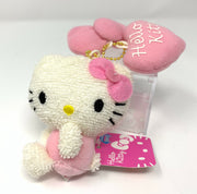 Hello Kitty Mini Mascot with pink heart and ribbon
