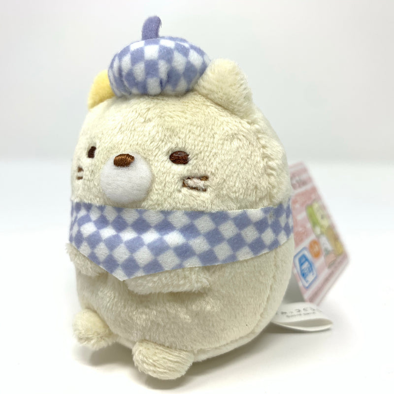 Sumikko Gurashi charm - Shirokuma with checkers scarf