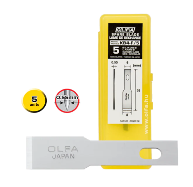 OLFA Chisel Art Blades - 5 Pack (KB4-F/5)